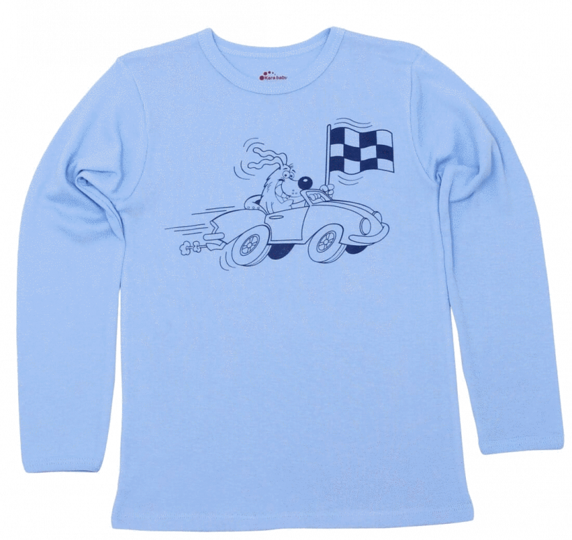 Bluza Bebe Maneca Lunga Bleu "catel Moto"