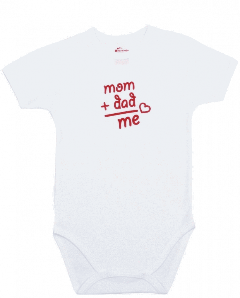 Body Copii Maneca Scurta " Mom+dad Is Me"