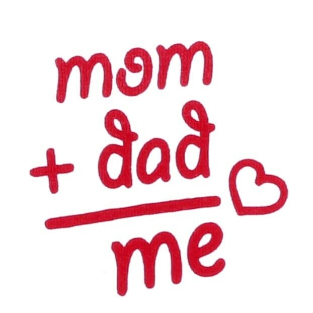 Body Copii Tip Maiou, Mesaj "mom+dad"