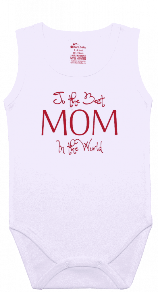Body Copii Tip Maiou, Mesaj "the Best Mom In The World"