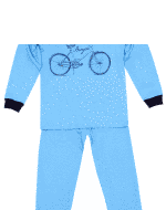 Pijama Bebe Cu Maneca Lunga, Bleu "bicicleta"