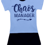 Pijama De Vara Pentru Copii , Bleu Cu Bleumarin "chaos Manager"
