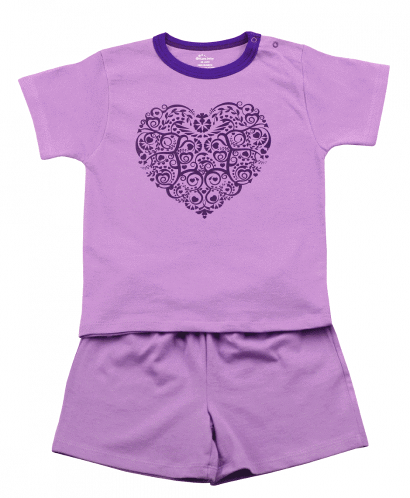 Pijama De Vara Pentru Copii De Culoare Lila