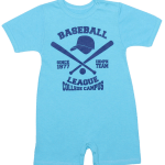 Salopeta Bebe Pentru Vara, Bleu Aqua "baseball"