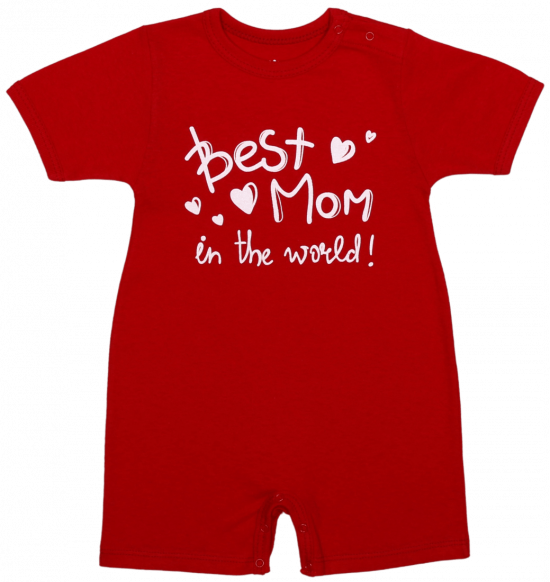 Salopeta Vara Pentru Bebe, Rosie, "best Mom"