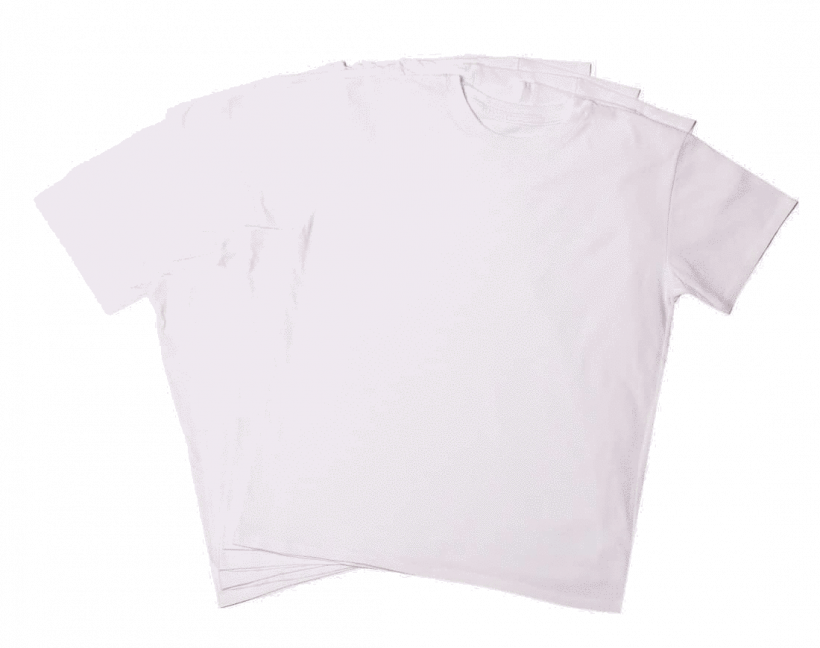 Set 5 tricouri albe simple copii, maneca scurta